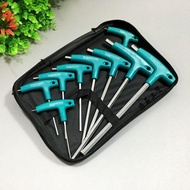 Penggggong 0614/T-Type Allen Wrench 6/7/9 Piece Set Crutch Type Allen Wrench/Flat Head Allen Square