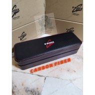Watch Box 6 Slot PU CARBON FIBER Portable Travel Zipper G SHOCK Logo (custom)