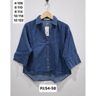 ET CETERA BLOUSE 7 SLEEVEWanita/8 DENIM MATERIAL