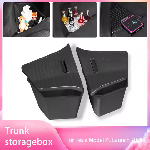 For Tesla New Model YL Launch 2026 Car Trunk Side Storage Box Cover Plate Organizer Car Trunk Side S