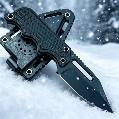 Mini Instinct EDC Fixed Blade – 5Cr15MoV Steel, Full Tang – Portable Neck Knife Ideal for Everyday &