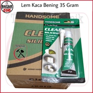 Lem Kaca Silicone [ Clear Bening 35 Gram - Black Hitam 35 Gram - Merah 35 Gram Gasket ] GasAquarium 