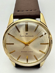 Seiko Sportsmatic Diashock 17 Jewels Automatic ตัวเรือนทองชุบ นาฬิกาผู้ชาย มือสองของแท้