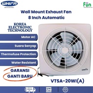 WHIFA Exhaust Fan 8 Inch VTSA-20WI (a) Automatic AC Motorcycle Wall Exhaust Fan