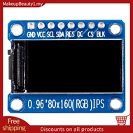 IPS RGB Display 0.96 Inch 7P SPI HD 65K Full Color LCD Module ST7735 Drive IC 80X160 (Not OLED)