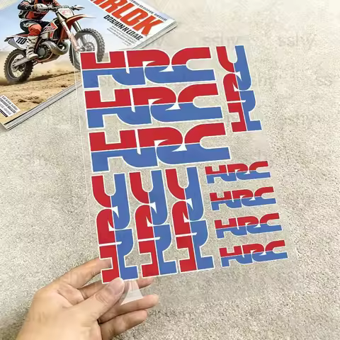 For Honda HRC LOGO Reflective Motorcycle Stickers Waterproof Vinyl Decals for Motorbike Helmet Fuel 