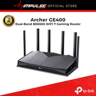 TP-Link Archer GE400 WiFi 7 Gaming Router 6.5 Gbps -Dual-Band BE6500, 6-Stream, Game Acceleration, E