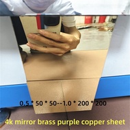 4k mirror brass purple copper sheet 0.3 0.5 0.8 1mm single mirror surface