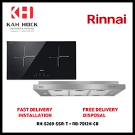 RINNAI RH-S269-SSR-T SLIMLINE HOOD + RB-7012H-CB 2 INDUCTION HOB BUNDLE