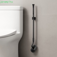 JEREMY Long Handle Toilet Brush, Hygienic S-Shaped Wall Mounted Toilet Brush, Hygienic Brush Carbon 