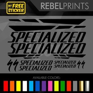 SPECIALIZED Bike Sticker Decal Vinyl for Mountain Bike and Road Bike