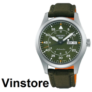 [Vinstore] Seiko 5 Sports SRPH29K1 Field Street Style Automatic Green Nylon Strap Orange Lining Green Dial Men Watch SRPH29K SRPH29K1