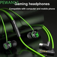 PEWANY1 Wired Earphone With Mic Laptop Gaming Music Type C 3.5mm Stereo Headset