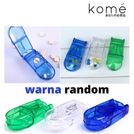 Medicine Cutting Tool Box Pill Box Pill Box Pill Breaker Tablet Capsule/Color Medicine Holder