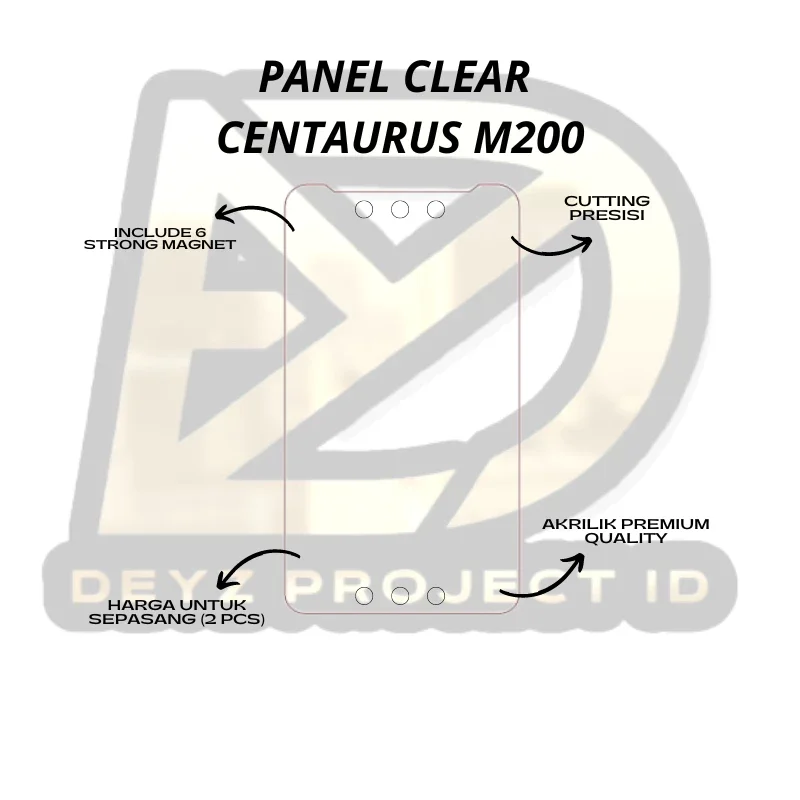 PANEL ACRILIK CENTAURUS M200 / BACKDOOR CENTA M200