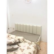 Free super sticky 3M glue - Leather headboard set, size 1m to 2m2, height 45cm, thickness 3.5cm