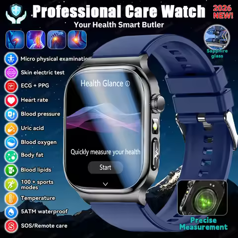 New ECG+PPG Accurate Health Smartwatch Skin electric test Uric Acid Five organ examination Heart rat
