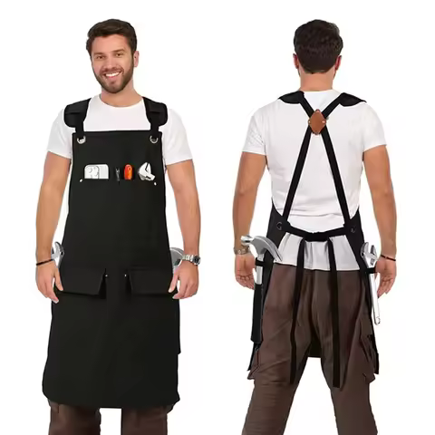 Nice Good Thickened Catering Apron Cotton Canvas Waterproof Cooking Aprons Shop Kitchen Home Gardeni