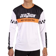 Jerjhon Unisex Long Sleeve Cycling Jersey - MTB Oranzovy