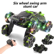 6 Wheels Spray RC Stunt Car 4WD Swing Arm Drift Vehicle Gesture Induction Deformation Remote Contro