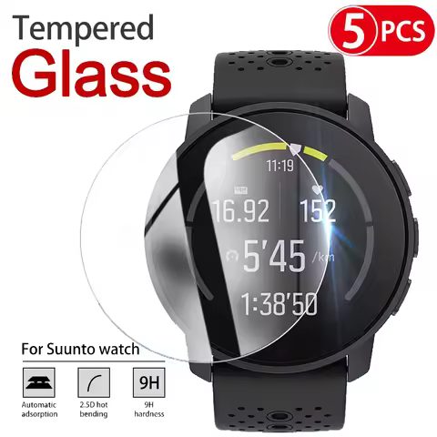 1-5PCS HD Clear Tempered Glass For SUUNTO 9 Peak Pro baro Smartwatch Screen Protector Glass For SUUN