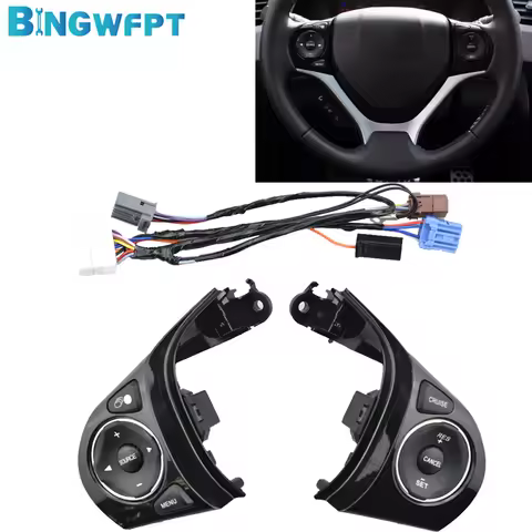 BINGWFPT Steering Wheel Control Switch Cruise Button For Honda Civic 1.8L 2012 2013 2014 2015 35880-