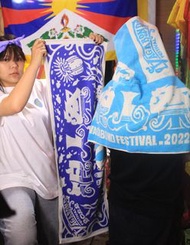 「浪人祭 Vagabond Festival 2022 藍色雙緹花650/紫色雙緹花450 毛巾帽 毛巾 @公雞漢堡
