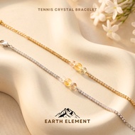5 Elements Tennis Crystal Bracelet: Earth Element