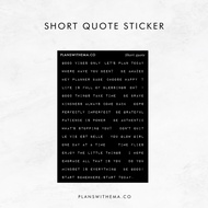 Short Quote Journaling Sticker