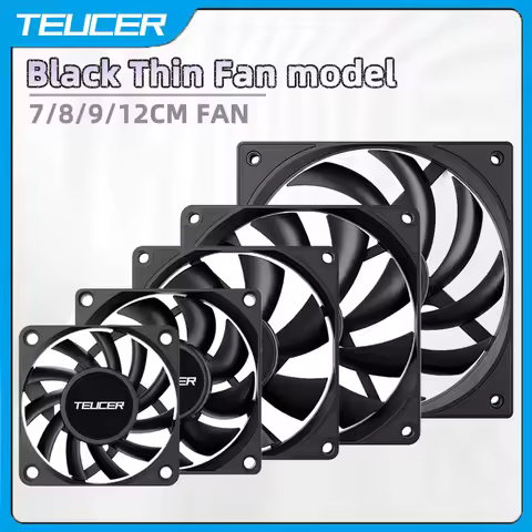TEUCER Ultra-thin Cooling Fan 60x60x10mm 12V Large air volume Computer Case Fan 6/7/8/9/12CM Fan PC 