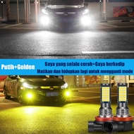 Foglamp Led Mobil 12-24V 1H8 H9 H11 Super Terang Foglamp 1 pcs/2pcs Two Color Foglamp Mobil