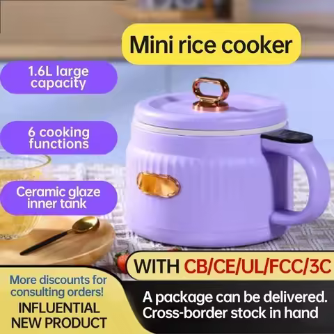 220V 110V 1.6L 600W Mini Electric Cooking Pot Small Multifunctional Household Dormitory Noodle Cooki