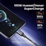 UGREEN Huawei Super Charging Cable USB-A to USB-C 6A 100W Fast Charger Nylon Cable For Type C Phone