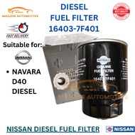 ORIGINAL NISSAN NAVARA D40 DIESEL FUEL FILTER 16403-7F401/ 16403-7F40A