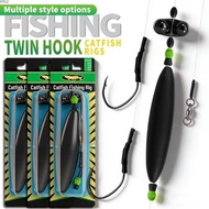 ISTILZ Catfish Float Rig, Durable Construction Pre-Tied Double Hook Rig, Practical Double Hook Multi