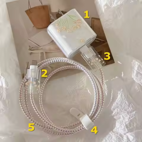 20W Charger Charger Protector Cute Resin Cable Charger Protector Cover Lovely Simplicity for Iphone