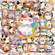 50 ชิ้น สติกเกอร์ใส ลายแมวการ์ตูนน่ารัก ไม่ซ้ำกัน กันน้ำ ตกแต่งประณีต สำหรับของขวัญวันหยุด งานปาร์ตี