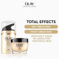 Olay Total Effects Day & Night Regimen Bundle (Olay Total Effects 7 in 1 Day Cream Gentle SPF15 50g 