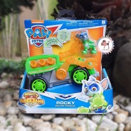 P4w P4trol Mighty Pups Super Paws Rocky Vehicledeluxe