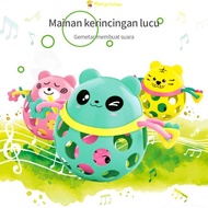 BABY TOYS 0 TO 6 MONTHS BABY RATTLE TOYS / SOFT CARTOON RUBBER BALL TOYS