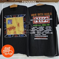 [NINE INCH NAILS] World Tour '94-95 Bio washed USA Label shirt Promote Album Rock Band vintage papam