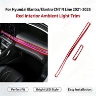 Red Dashboard Middle Air Conditioner Vent Cover Trim Car Interior For Hyundai Elantra CN7 /CN7 N Lin
