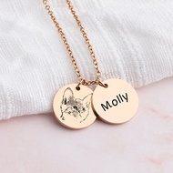 Custom Cat Necklace Cat Photo Necklace Birthday Gift for Mom Gold Necklace