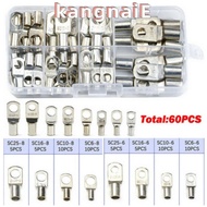 KANGNAI 60Pcs Wire Nose Terminal Crimp, SC16-6 SC25-6 SC35-6 SC Type Cable Connector Kit, Durable 16