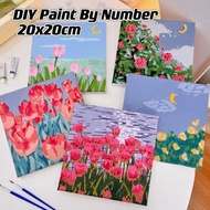 DIY Digital Oil Paint By Numbers (20x20cm) Stretched Canvas
