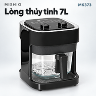 Nồi chiên không dầu thủy tinh Mishio MK373 - Dung tích 7 lít lòng nồi không bong tróc gỉ sét - Hàng 
