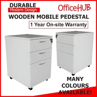 OFFICEHUB Mobile Pedestal With 2 Drawer 1 Filing ★ Wheels ★ Office Home Cabinet ★ Study Cabinet