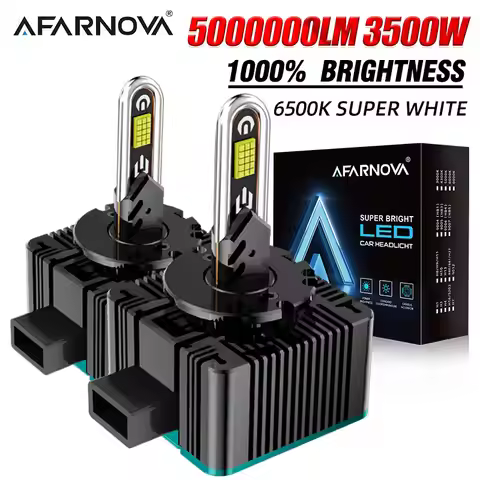 3500W D1S LED Headlights HID D1R D3R D3S Xenon HID D2S D4S Turbo LED Double U copper tube 9980 CSP C