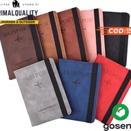 Kf7 Leather Passport Cover Men And Women Elastic Band RFID Blocker Passport Cover For Travel Card Passport Holder Document clutch coach Folding Bag PrimalAndbana Passport Wallet Cover Card Holder Travel Wallet RFID Blocking Ox-799 Card Wallet