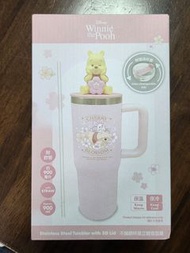 迪士尼 櫻花小熊維尼 不鏽鋼保溫杯